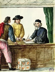 A Jewish Shopkeeper With Two Clients